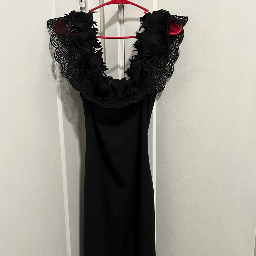 Fashion Nova Black Off the Shoulder Sheath Dress